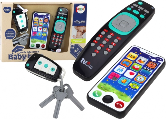 Zestaw zabawek dla dzieci Pilot Kluczyki Telefon Światła Dźwięki