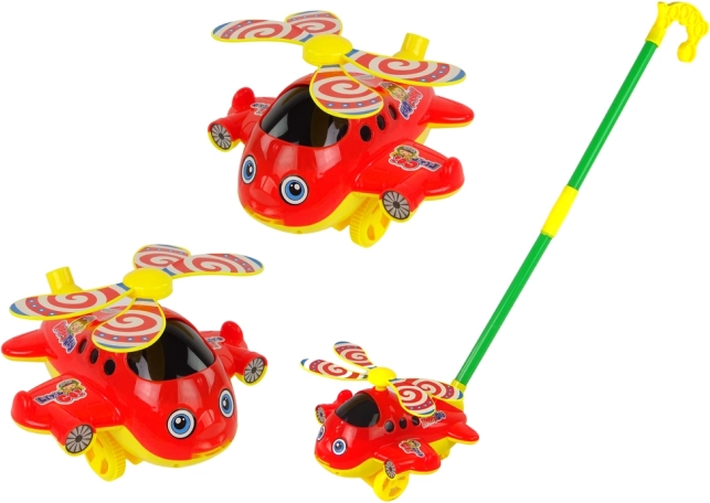 Wesoły zabawkowy helikopter z drążkiem