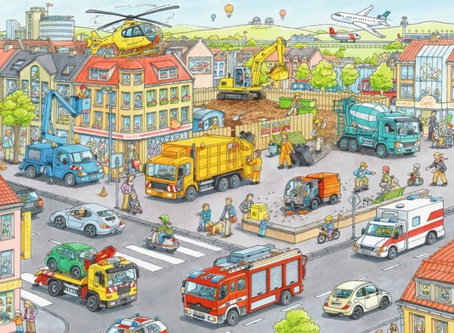 Ravensburger puzzle pojazdy w mieście 100 elementów