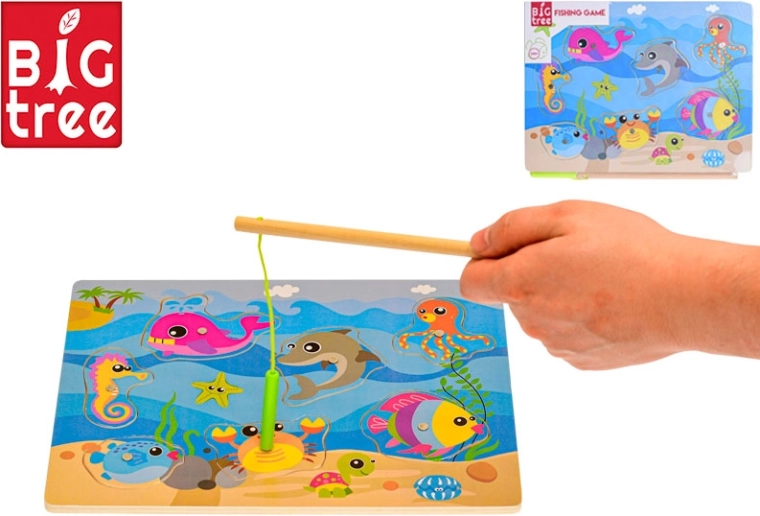 Big Tree drewniana magnetyczna gra Ryby