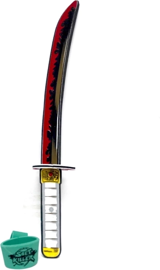 Piankowy miecz czerwony Demon – bezpieczny dziecięcy dodatek karnawałowy