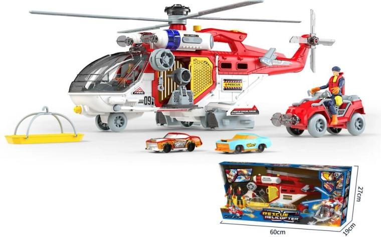 Samolot ratunkowy z autami i ekipą ratowniczą