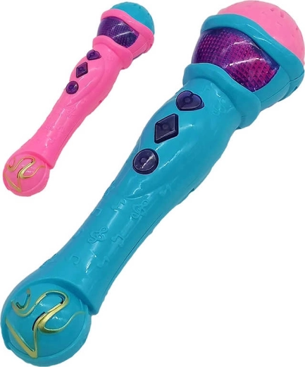 Adar mikrofon dziecięcy ze światłem i dźwiękiem 23 cm (2 kolory) - 1 sztuka