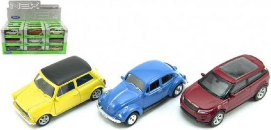 Mini metalowy samochodzik Welly 7 cm – mix modeli