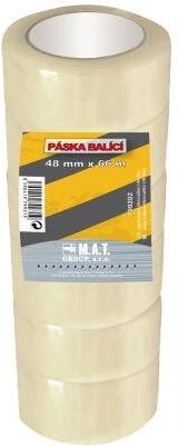 Taśma pakowa 48 mm × 66 m przezroczysta, zestaw 6 szt.