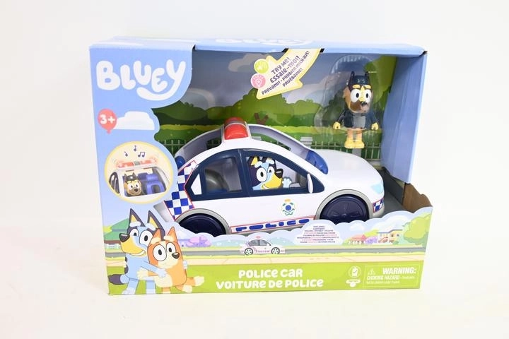 Bluey radiowóz policyjny ze światłami i dźwiękami + figurka policjanta - 1 szt.