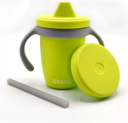 BBLÜV sippy cup – rosnący silikonowy kubeczek lime