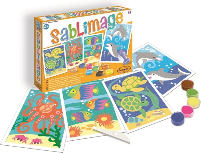 Sentosphere Sablimage mini – piaskowe obrazki ryby i delfiny