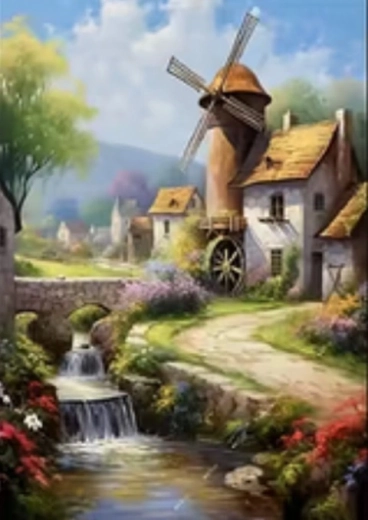 Norimpex malowanie diamentowe Młyn 30 × 40 cm