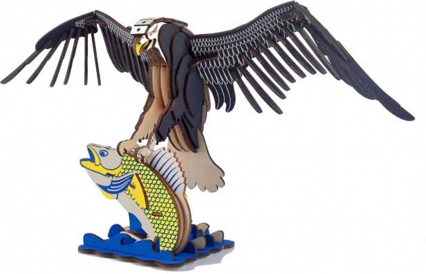 Drewniane puzzle 3D orzeł