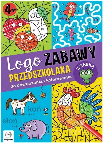 Gry logopedyczne dla przedszkolaków z żabką – powtarzanie i kolorowanie