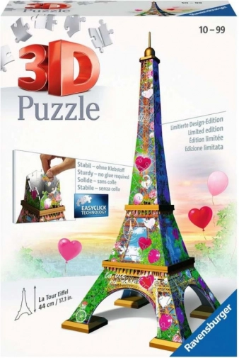 Puzzle 216 elementów 3D Wieża Eiffla Love Edition