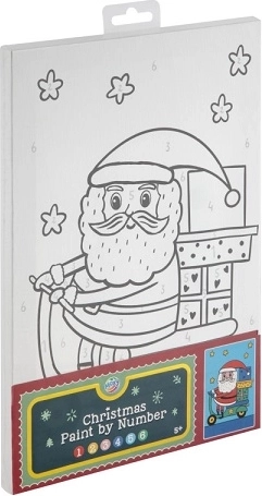 CCG XMAS malowanie po numerach na płótnie – Mikołaj (30 × 19 cm)