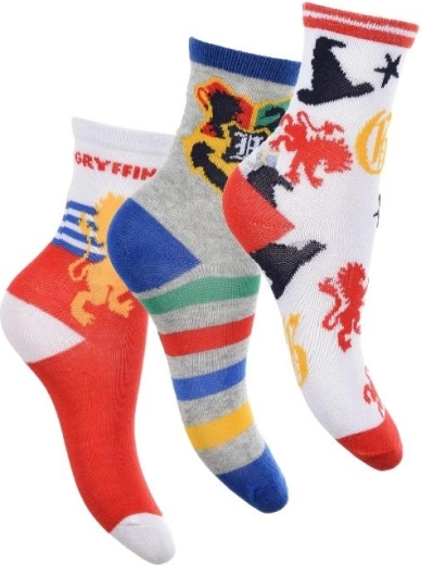 Zestaw 3 par skarpet Harry Potter Gryffindor