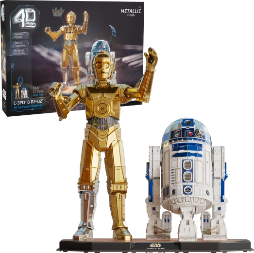 4D Build Star Wars C-3PO i R2-D2 model 3D do złożenia