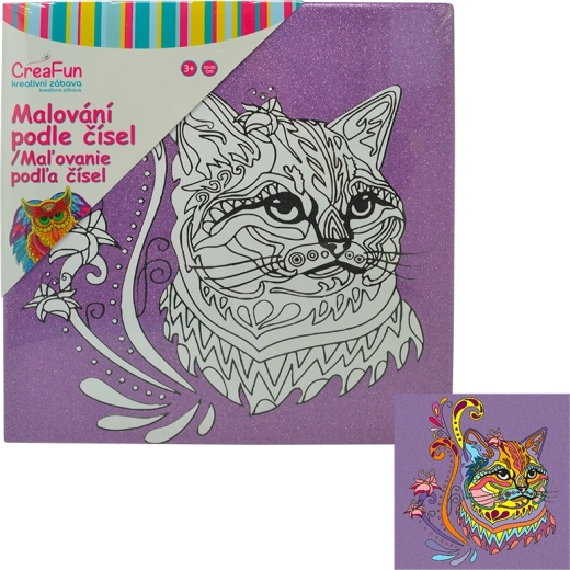 Malowanie na płótnie – kot 30 × 30 cm