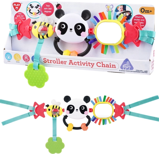 Playgo zawieszana zabawka do wózka panda i pszczółka