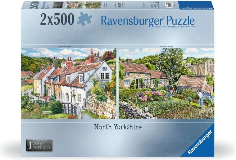 Ravensburger puzzle Cosy Cottages nr 1: Północne Yorkshire 2×500 elementów