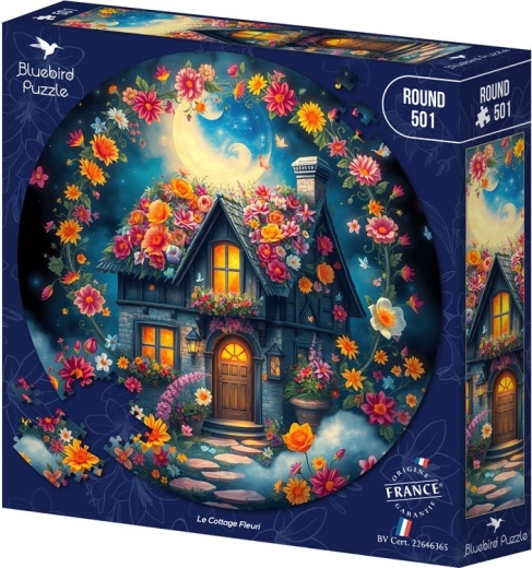Bluebird okrągłe puzzle Kwiatowy domek 501 elementów