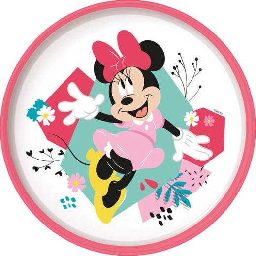 Plastowy talerz z antypoślizgowym dnem MINNIE 19,5 cm
