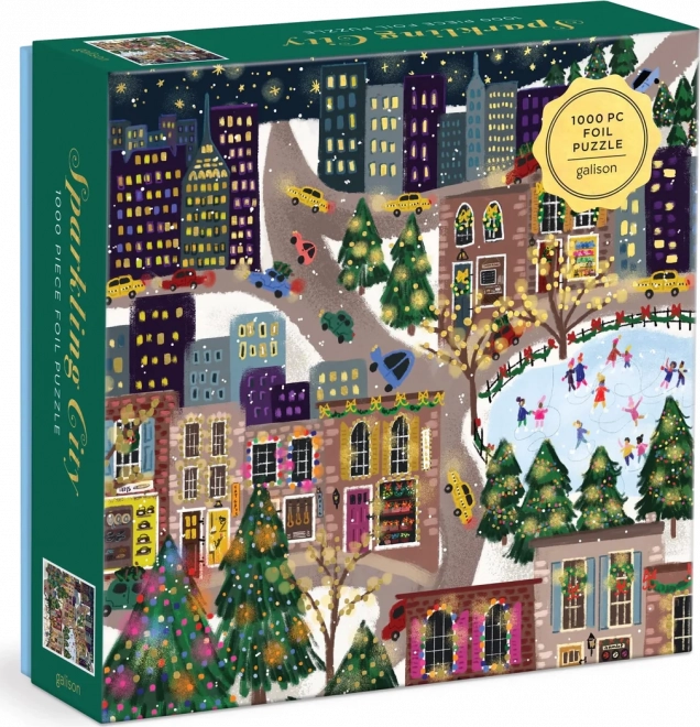 Metaliczne puzzle Sparkling City 1000 elementów
