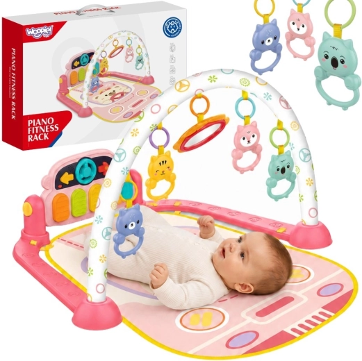 Woopie Baby interaktywna mata edukacyjna z pianinkiem 3w1 dla niemowląt