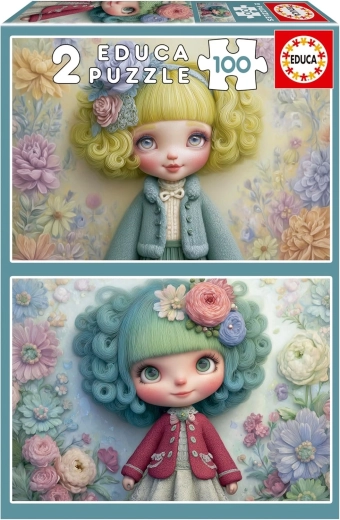 Educa puzzle Kwiatowe damy 2×100 elementów