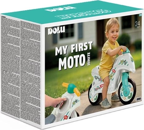 DOLU jeździk dziecięcy motorek biało-zielony