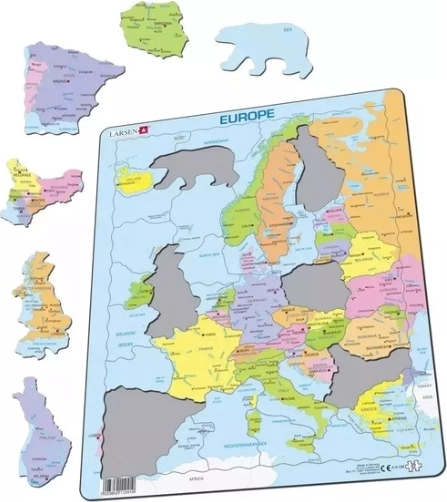 Larsen polityczna mapa Europy