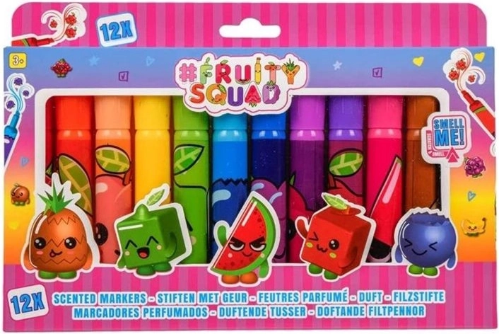 Pachnące flamastry Fruity Squad 12 szt.