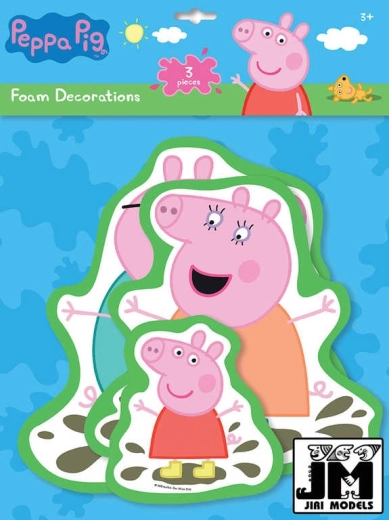 Jiri Models piankowe naklejki na ścianę Peppa Pig - 1 opakowanie