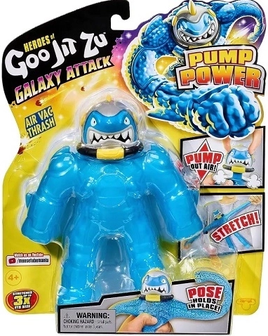 Rozciągana figurka Goo Jit Zu Galaxy Attack Air Vac Thrash z pompką