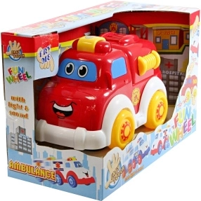 Strażackie autko na baterie ze światłem i dźwiękami