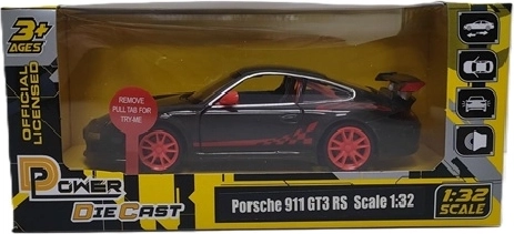 Model MSZ Porsche 911 GT3 RS z efektami świetlnymi i dźwiękowymi, szary