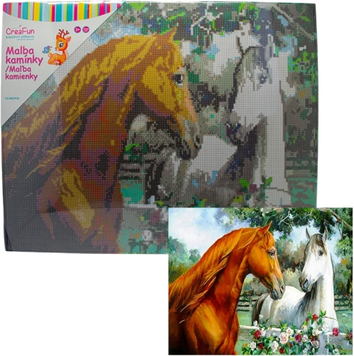 Diamentowe malowanie konie 40 × 50 cm