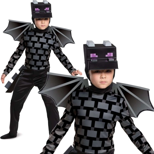 Dziecięcy kostium Minecraft Ender Dragon dla dzieci w wieku 4–6 lat