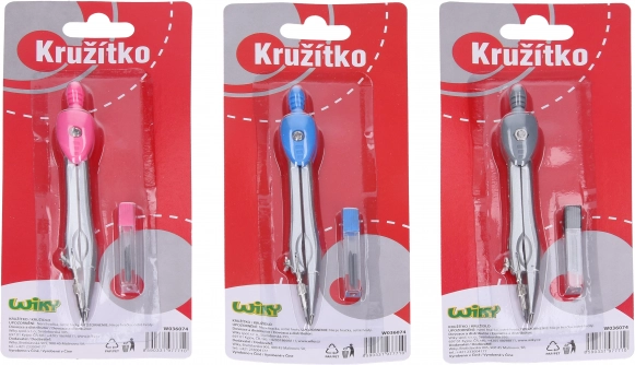 Cyrkiel w blistrze z zapasowymi wkładami