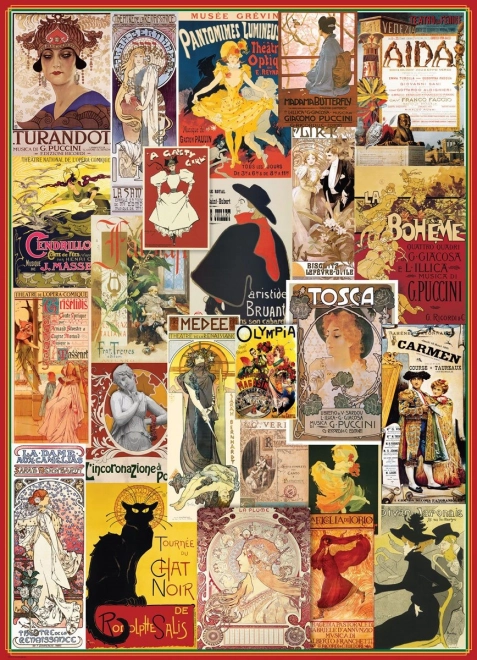 Puzzle Vintage plakaty z opery i teatru 1000 elementów EUROGRAPHICS