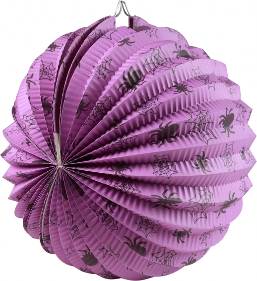 Lampion Halloween z motywem pająków 25 cm