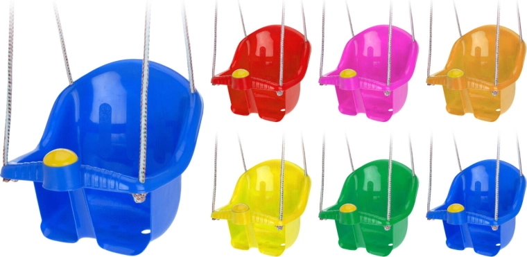 Dziecięca huśtawka wisząca z liną – mix kolorów