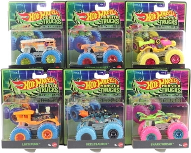 Hot Wheels Monster Trucks świecące w ciemności