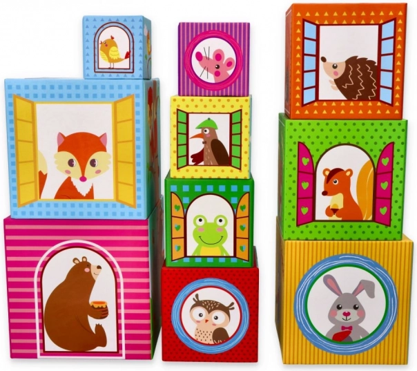 Wieża do układania Lelin Leśne klocki