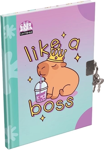 Pamiętnik LizzyCard A5 Capybara z kłódką