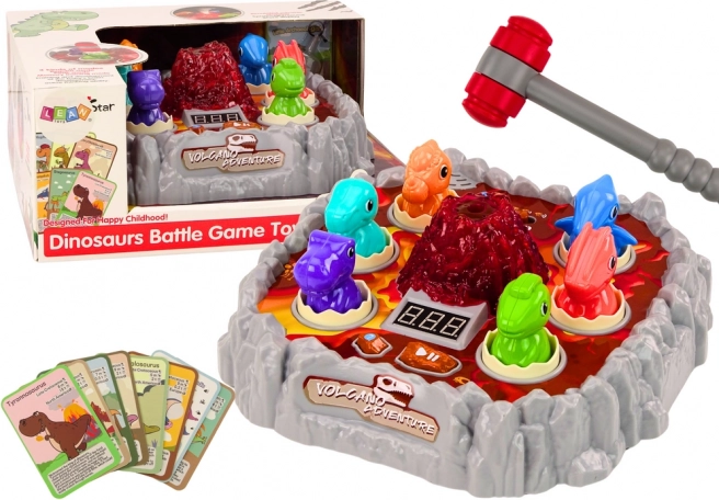 Gra zręcznościowa Dinozaury z Dymiącym Wulkanem, Światłami i Dźwiękami