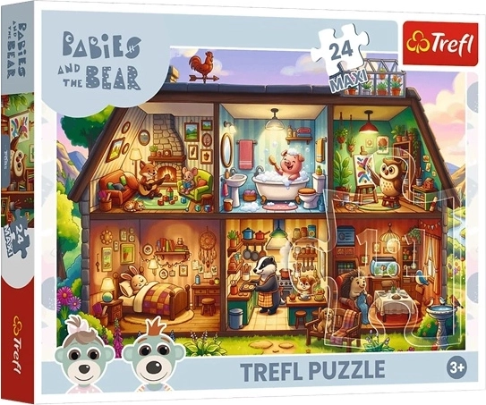Dziecięce puzzle maxi Puszyste historie, 24 elementy
