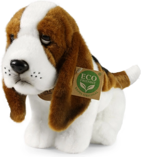 Pluszowy siedzący baset 32 cm Eco-Friendly