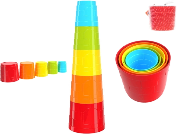 Kubeczki do układania – kolorowa piramida dla dzieci od 12 miesięcy