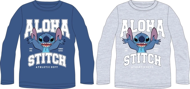 Chłopięca koszulka Disney Stitch z długim rękawem, assort (2 kolory), rozmiar 98–128 - 1 sztuka