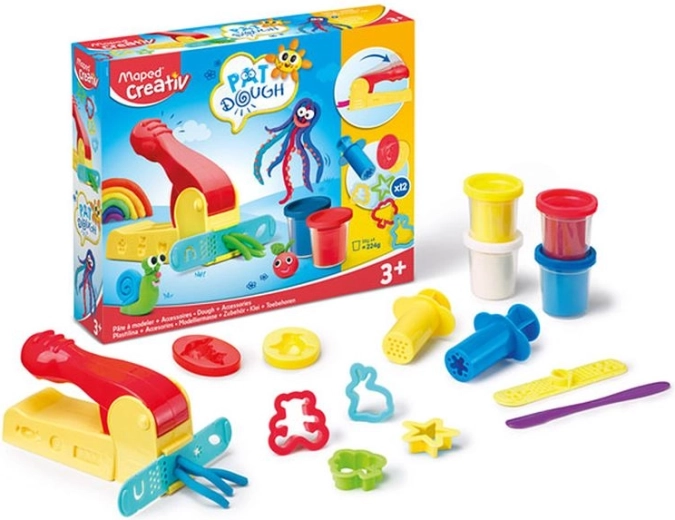 Maped Creativ masa do modelowania 4 × 56 g z zestawem akcesoriów