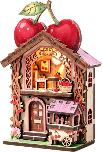 2Kids Toys 3D drewniana układanka magnetyczna Wiśniowa chatka